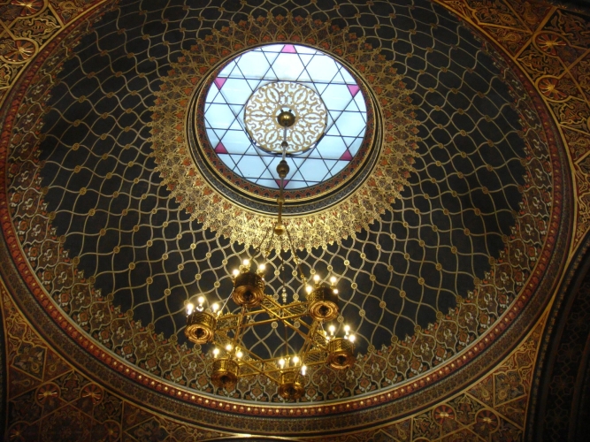 Španělská synagoga - stropní klenba